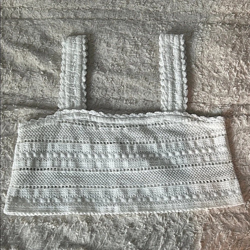 Aerie Ivory Crochet Lace Top - Picture 3 of 9